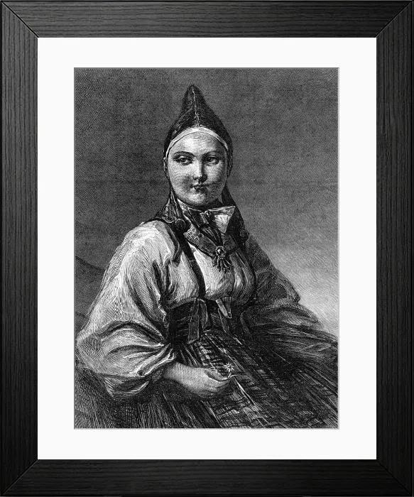 Framed Print : A Peasant of Dalecarlia by E. Lundgren, 1870. Creator: Unknown Framed Print : A Peasant of Dalecarlia by E. Lundgren, 1870. Creator: Unknown