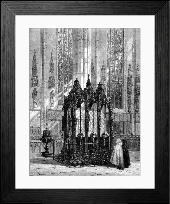 Framed Print : The Shrine of St. Sebald, Nuremberg, by Samuel Read, 1870. Creator: W. J. P