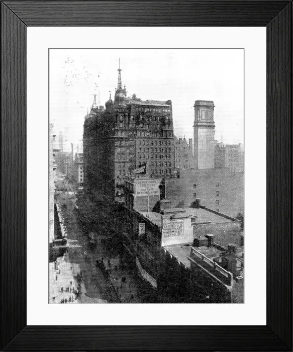 Framed Print : The Waldorf-Astoria, The First Hotel To Be Fitted With Wireless Telegraphy, 1909. Creator: Byron Framed Print : The Waldorf-Astoria, The First Hotel To Be Fitted With Wireless Telegraphy, 1909. Creator: Byron