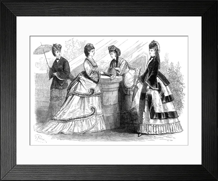 Framed Print : Paris fashions for June, 1870. Creator: Unknown Framed Print : Paris fashions for June, 1870. Creator: Unknown