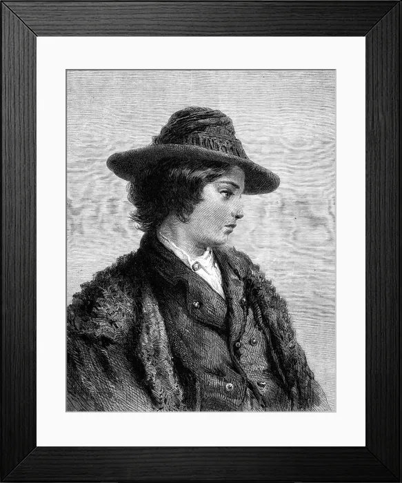 Framed Print : Thoughts of Home, by Guido Bach, 1870. Creator: Unknown Framed Print : Thoughts of Home, by Guido Bach, 1870. Creator: Unknown