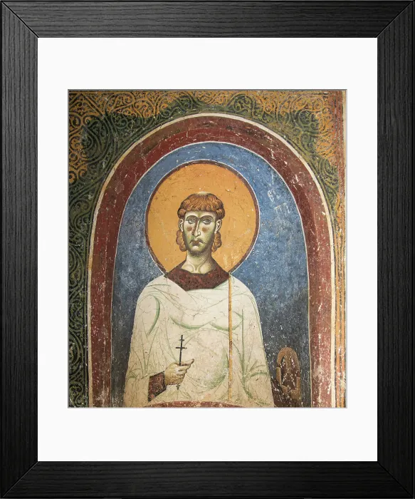Framed Print : Saint Euplius of Catania, 12th century. Creator: Byzantine Master () Framed Print : Saint Euplius of Catania, 12th century. Creator: Byzantine Master ()