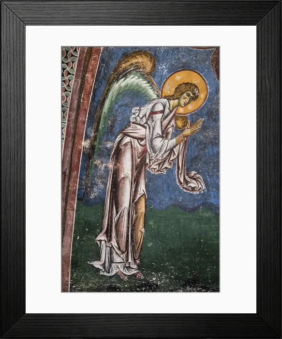 Framed Print : The Archangel Michael, 12th century. Creator: Byzantine Master () Framed Print : The Archangel Michael, 12th century. Creator: Byzantine Master ()