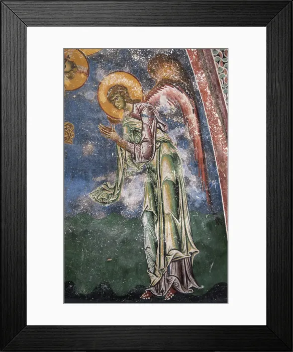 Framed Print : The Archangel Gabriel, 12th century. Creator: Byzantine Master () Framed Print : The Archangel Gabriel, 12th century. Creator: Byzantine Master ()