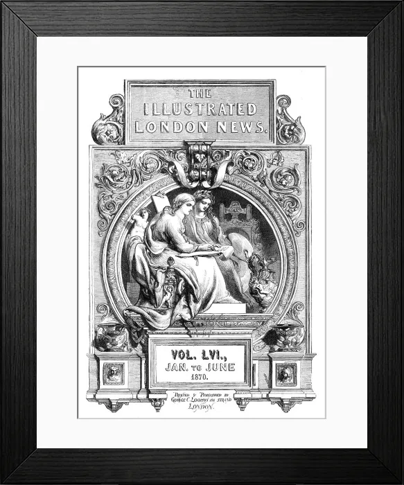 Framed Print : Front page of Illustrated London News, January to June 1870. Creator: Unknown Framed Print : Front page of Illustrated London News, January to June 1870. Creator: Unknown