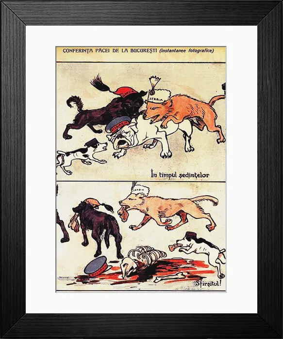 Framed Print : The Treaty of Bucharest, 1913, 1913. Creator: Anonymous () Framed Print : The Treaty of Bucharest, 1913, 1913. Creator: Anonymous ()