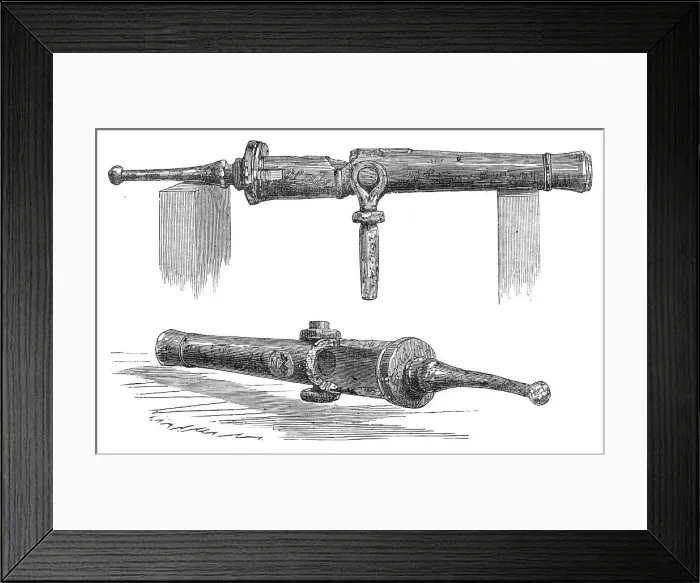 Framed Print : Ancient breech-loading gun found in British Guiana, 1870. Creator: Unknown Framed Print : Ancient breech-loading gun found in British Guiana, 1870. Creator: Unknown