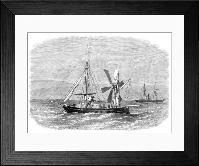 Framed Print : The City of Ragusa, two tons burden, now crossing the Atlantic, 1870. Creator: Unknown Framed Print : The City of Ragusa, two tons burden, now crossing the Atlantic, 1870. Creator: Unknown