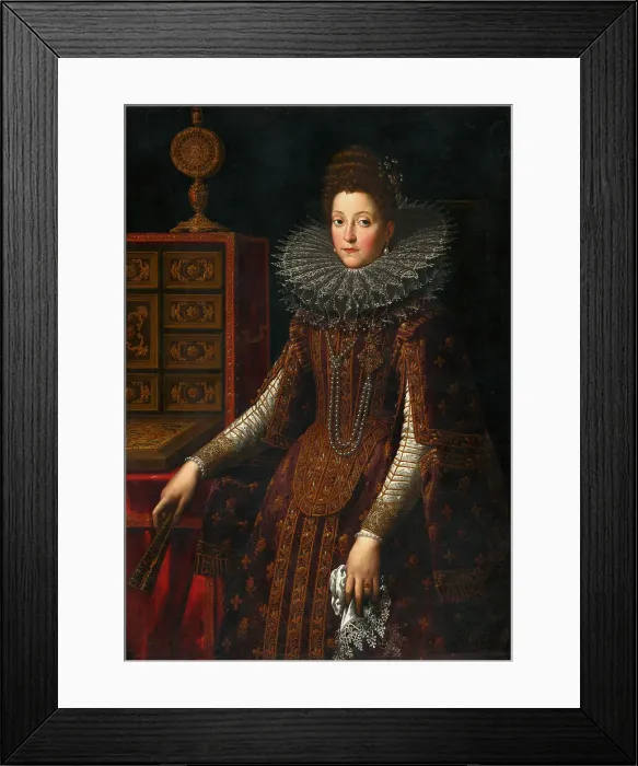Framed Print : Portrait of Marie de Médici (1575-1642), before 1600. Creator: Santi di Tito (1536-1603) Framed Print : Portrait of Marie de Médici (1575-1642), before 1600. Creator: Santi di Tito (1536-1603)