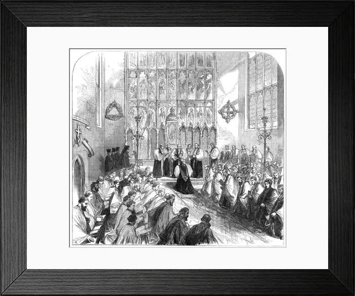 Framed Print : Consecration of the Suffragan Bishop of Nottingham, 1870. Creator: C. R Framed Print : Consecration of the Suffragan Bishop of Nottingham, 1870. Creator: C. R