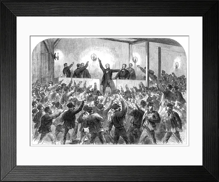 Framed Print : The Disturbances in Paris: M. Flourens proclaiming the republic, 1870. Creator: Unknown Framed Print : The Disturbances in Paris: M. Flourens proclaiming the republic, 1870. Creator: Unknown