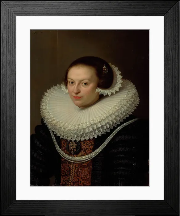 Framed Print : Portrait of Johanna Visscher (1604-1676), 1628. Creator: Bailly; David (1584-1657) Framed Print : Portrait of Johanna Visscher (1604-1676), 1628. Creator: Bailly; David (1584-1657)