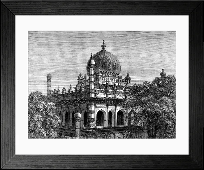 Framed Print : Tomb of King Ibrahim at Beejapoor, India, 1871. Creator: Unknown Framed Print : Tomb of King Ibrahim at Beejapoor, India, 1871. Creator: Unknown