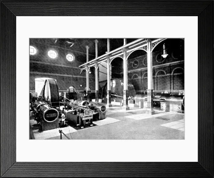 Framed Print : Three thousand horse-power: two great triple-expansion engines, 1909. Creator: Unknown Framed Print : Three thousand horse-power: two great triple-expansion engines, 1909. Creator: Unknown