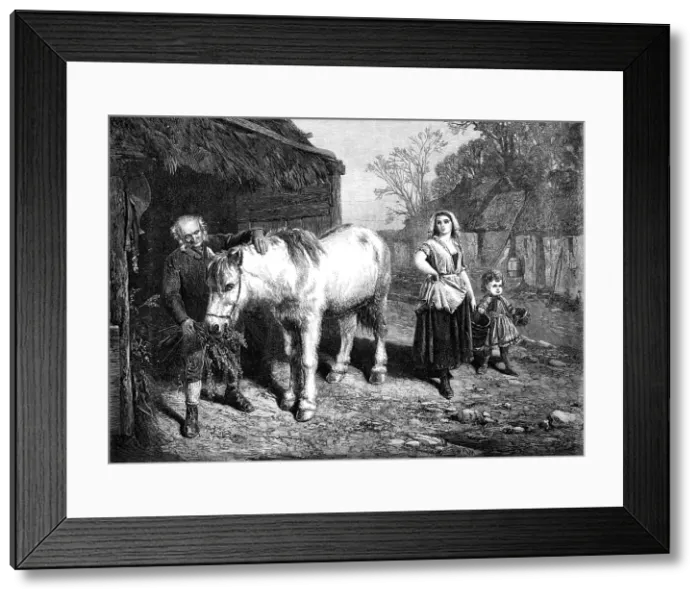Framed Print : Auld Mare Maggie, by J. Faed, 1870. Creator: Robert Loudan Framed Print : Auld Mare Maggie, by J. Faed, 1870. Creator: Robert Loudan