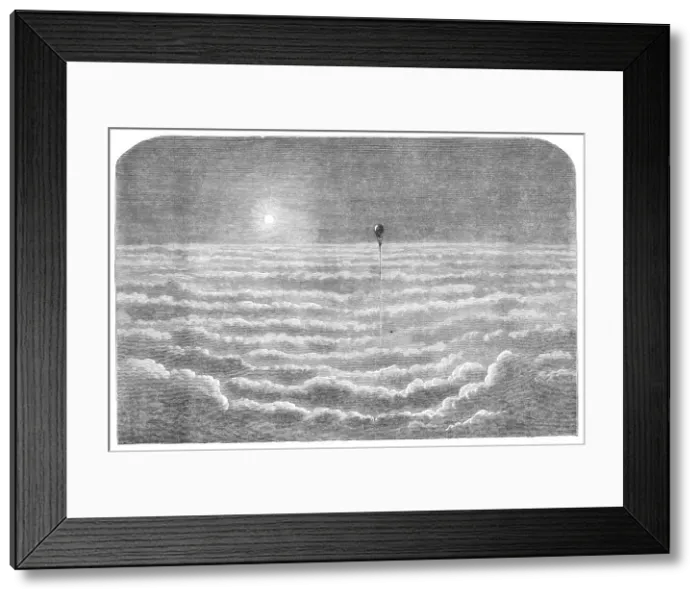 Framed Print : Aerial Voyages - mountain ranges of cloud, 1870. Creator: Unknown Framed Print : Aerial Voyages - mountain ranges of cloud, 1870. Creator: Unknown