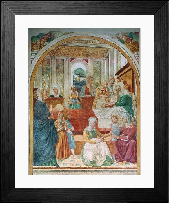 Framed Print : The Nativity of the Virgin, 1491. Creator: Gozzoli; Benozzo (ca 1420-1497) Framed Print : The Nativity of the Virgin, 1491. Creator: Gozzoli; Benozzo (ca 1420-1497)