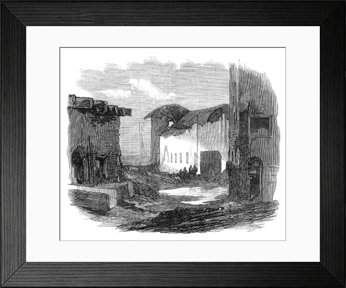 Framed Print : Ruins of Day and Martin's Blacking Factory, 1870. Creator: Unknown Framed Print : Ruins of Day and Martin's Blacking Factory, 1870. Creator: Unknown