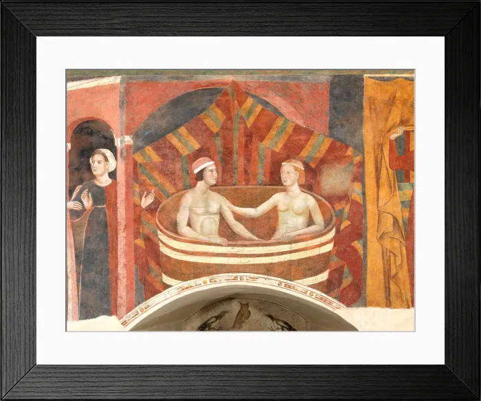 Framed Print : Scene of married life, c1306. Creator: Memmo di Filippuccio (active 1303-1345) Framed Print : Scene of married life, c1306. Creator: Memmo di Filippuccio (active 1303-1345)