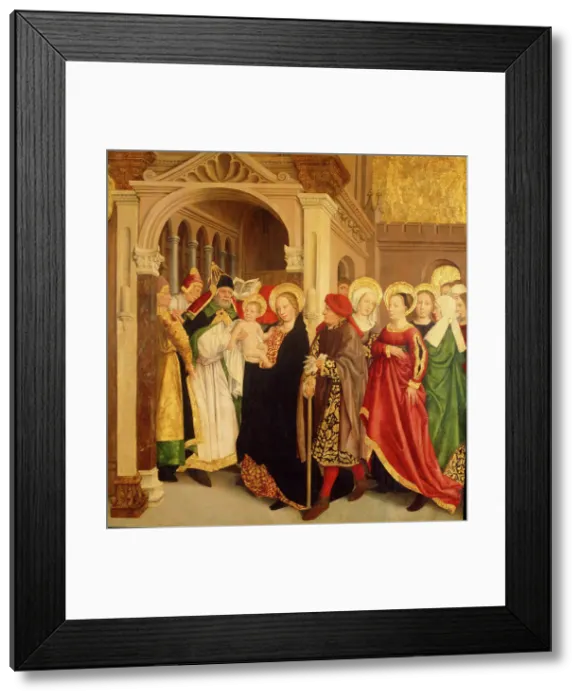 Framed Print : The Presentation in the Temple. Purification of the Virgin, 1490. Creator: Lonhy; Antoine de (active 1446-1490) Framed Print : The Presentation in the Temple. Purification of the Virgin, 1490. Creator: Lonhy; Antoine de (active 1446-1490)
