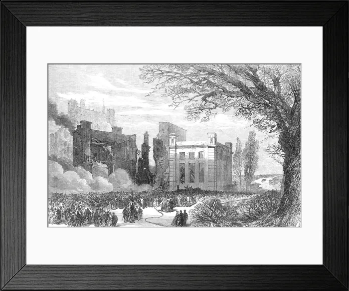 Framed Print : Ruins of the Star and Garter Hotel at Richmond, 1870. Creator: Unknown Framed Print : Ruins of the Star and Garter Hotel at Richmond, 1870. Creator: Unknown