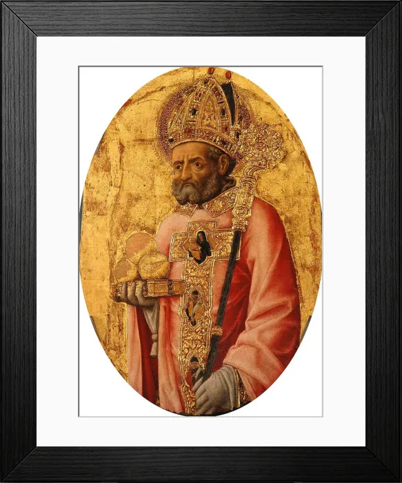 Framed Print : Saint Nicholas, c 1450. Creator: Vivarini; Antonio (ca 1440-1480) Framed Print : Saint Nicholas, c 1450. Creator: Vivarini; Antonio (ca 1440-1480)