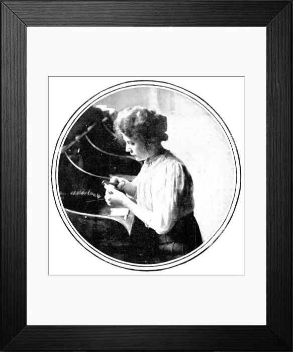 Framed Print : The cigarette-maker: cutting, 1909. Creator: Unknown Framed Print : The cigarette-maker: cutting, 1909. Creator: Unknown
