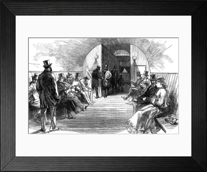 Framed Print : The Thames Subway at Tower-Hill: waiting-room, 1870. Creator: Unknown