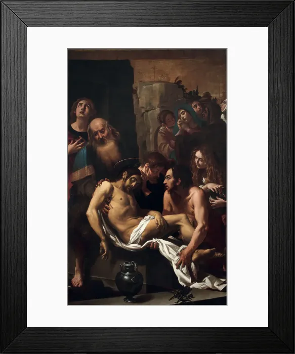 Framed Print : The Entombment of Christ, 1608. Creator: Baglione; Giovanni (1566-1643) Framed Print : The Entombment of Christ, 1608. Creator: Baglione; Giovanni (1566-1643)