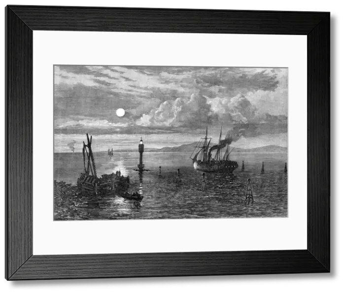 Framed Print : The Bitter Lakes, Suez Canal, 1870. Creator: Unknown Framed Print : The Bitter Lakes, Suez Canal, 1870. Creator: Unknown