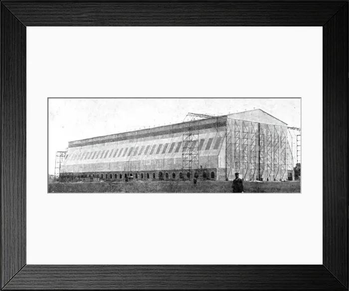 Framed Print : The Home Of Zeppelin I': The Newly Built Air-Ship Shed... Near Metz, 1909. Creator: Reclam Framed Print : The Home Of Zeppelin I': The Newly Built Air-Ship Shed... Near Metz, 1909. Creator: Reclam