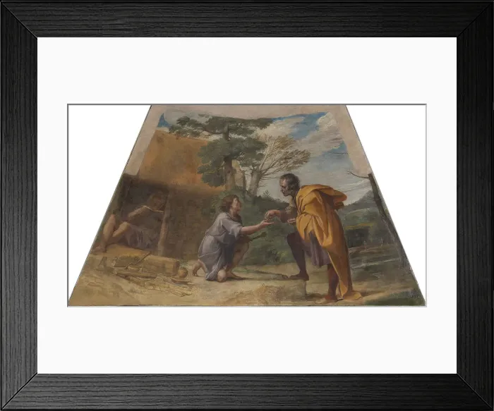 Framed Print : San Diego de Alcalá Receives Alms, 1604-1605. Creator: Albani; Francesco (1578-1660) Framed Print : San Diego de Alcalá Receives Alms, 1604-1605. Creator: Albani; Francesco (1578-1660)