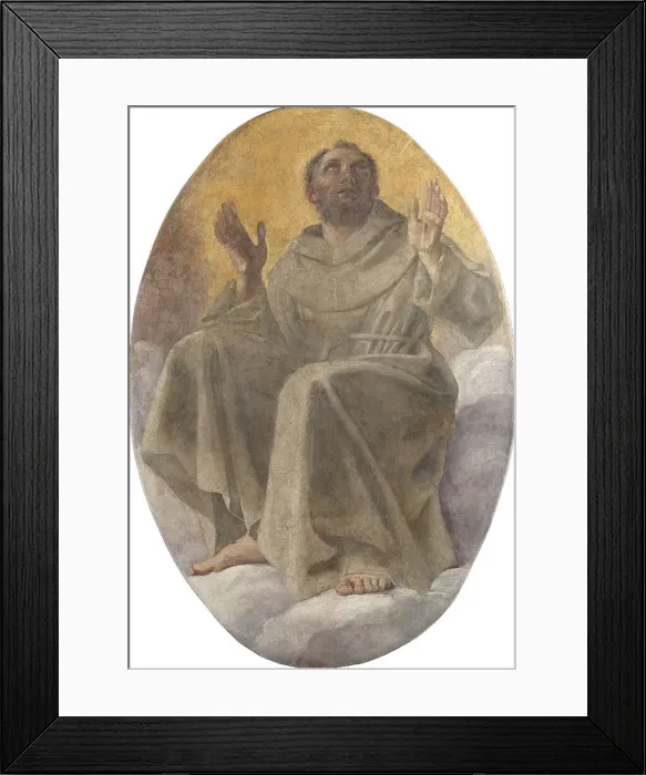 Framed Print : Apotheosis of Saint Francis, 1604-1605. Creator: Albani; Francesco (1578-1660) Framed Print : Apotheosis of Saint Francis, 1604-1605. Creator: Albani; Francesco (1578-1660)