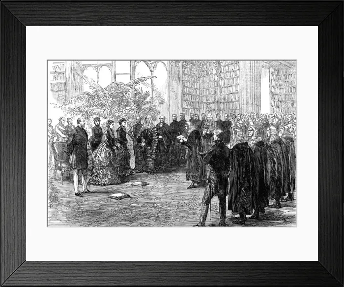 Framed Print : Princess Louisa opening the Inner Temple New Hall, 1870. Creator: Unknown Framed Print : Princess Louisa opening the Inner Temple New Hall, 1870. Creator: Unknown