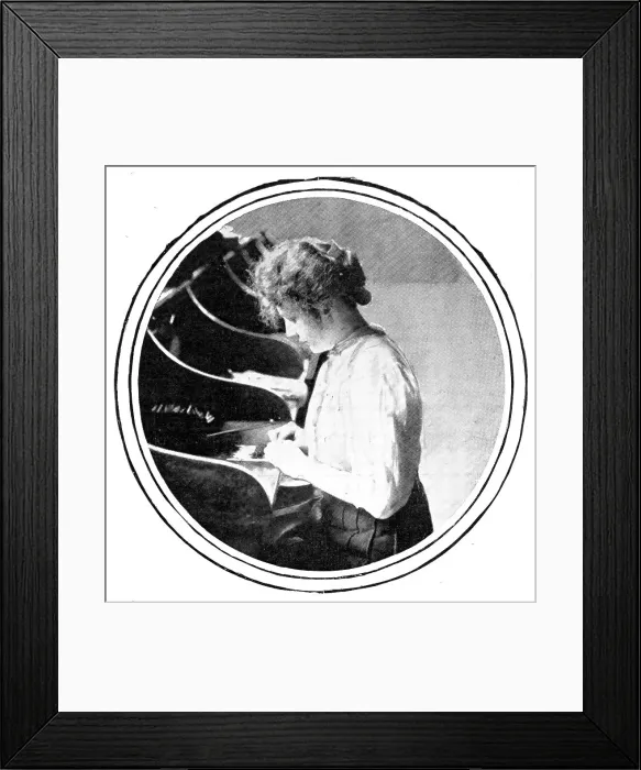 Framed Print : The cigarette-maker: rolling, 1909. Creator: Unknown Framed Print : The cigarette-maker: rolling, 1909. Creator: Unknown