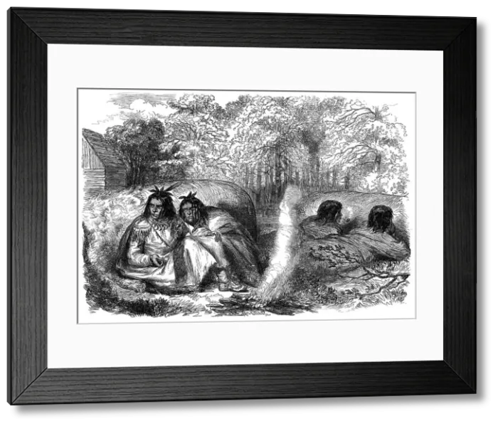 Framed Print : The Red River Expedition in North America: Ojibways, 1870. Creator: Unknown Framed Print : The Red River Expedition in North America: Ojibways, 1870. Creator: Unknown