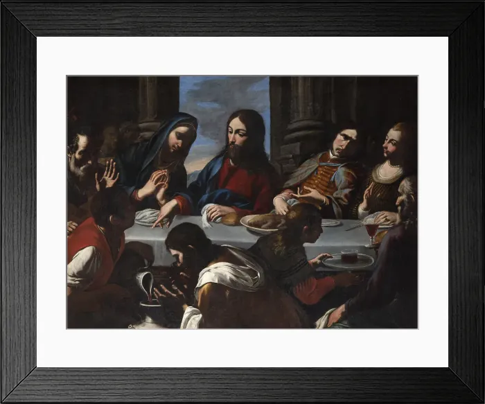 Framed Print : The Wedding Feast at Cana. Creator: Preti; Gregorio (1603-1672) Framed Print : The Wedding Feast at Cana. Creator: Preti; Gregorio (1603-1672)