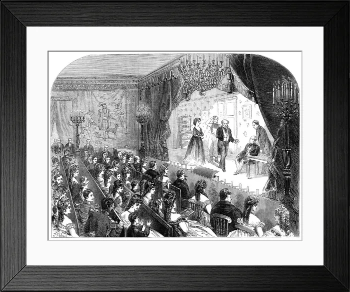 Framed Print : The Prince Imperial's private theatricals, 1870. Creator: Unknown Framed Print : The Prince Imperial's private theatricals, 1870. Creator: Unknown