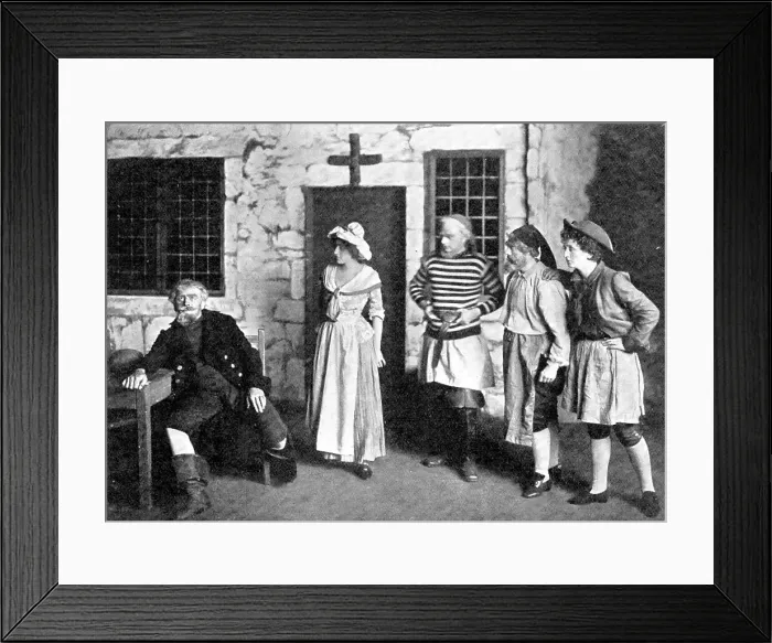Framed Print : The Command Performance of The Wreckers': a scene from Miss Ethel Smyth's opera, 1909. Creator: Unknown Framed Print : The Command Performance of The Wreckers': a scene from Miss Ethel Smyth's opera, 1909. Creator: Unknown