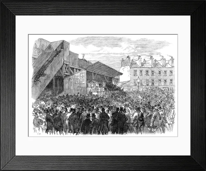 Framed Print : Nomination at the Southwark Election, 1870. Creator: C. R Framed Print : Nomination at the Southwark Election, 1870. Creator: C. R