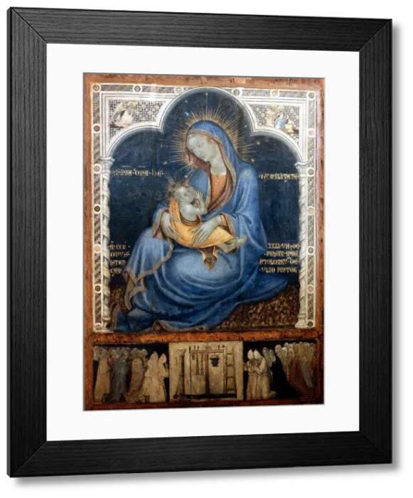 Framed Print : Madonna dell'Umiltà (Madonna of the Humility), 1346. Creator: Pellerano da Camogli; Bartolommeo (ca 1300-ca 1348) Framed Print : Madonna dell'Umiltà (Madonna of the Humility), 1346. Creator: Pellerano da Camogli; Bartolommeo (ca 1300-ca 1348)