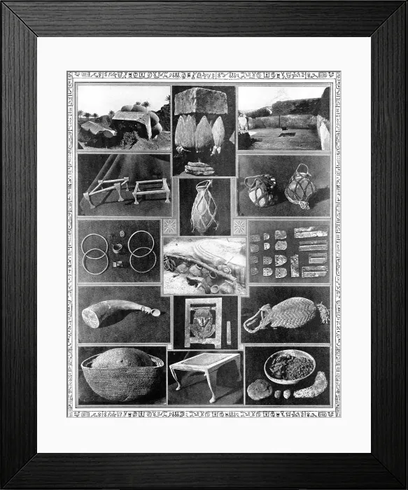 Framed Print : Remarkable discoveries by the British School of Archaeology in Egypt, 1909. Creator: Unknown Framed Print : Remarkable discoveries by the British School of Archaeology in Egypt, 1909. Creator: Unknown