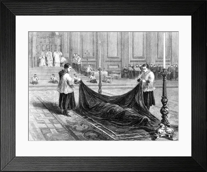 Framed Print : Reception of a Benedictine monk in St. Paul's Church at Rome, 1870. Creator: Unknown Framed Print : Reception of a Benedictine monk in St. Paul's Church at Rome, 1870. Creator: Unknown