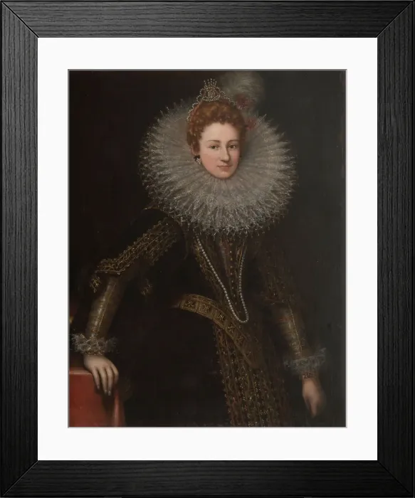 Framed Print : Portrait of Veronica Spinola Serra (1577-1617), 1599-1600. Creator: Deynum (Deynen); Guilliam van (1575-1624) Framed Print : Portrait of Veronica Spinola Serra (1577-1617), 1599-1600. Creator: Deynum (Deynen); Guilliam van (1575-1624)