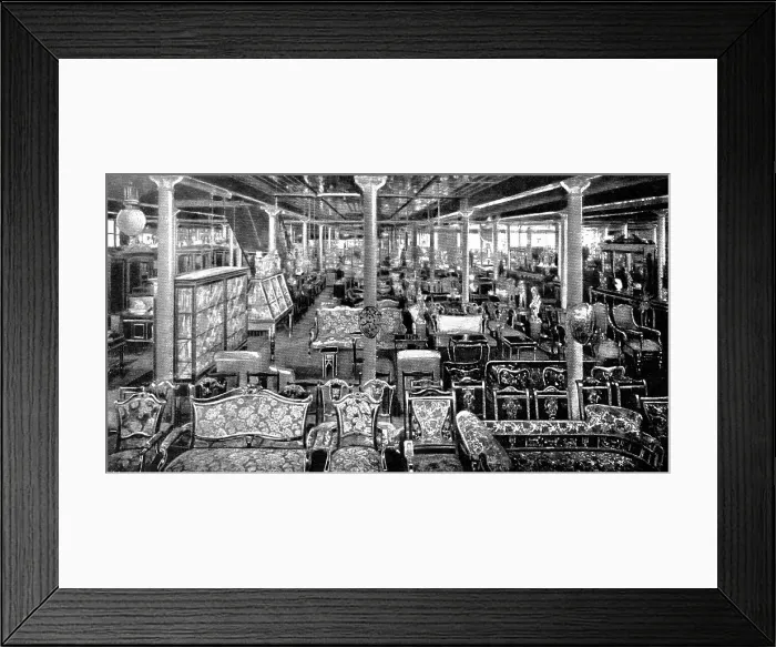 Framed Print : In one department of many: part of the furniture show-room, 1909. Creator: Unknown Framed Print : In one department of many: part of the furniture show-room, 1909. Creator: Unknown
