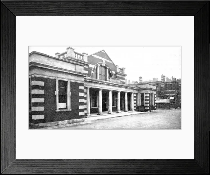 Framed Print : Begin To Hope, All Ye Who Enter Here: Out-Patients Department, Royal Infirmary, Manchester, 1909. Creator: Unknown Framed Print : Begin To Hope, All Ye Who Enter Here: Out-Patients Department, Royal Infirmary, Manchester, 1909. Creator: Unknown