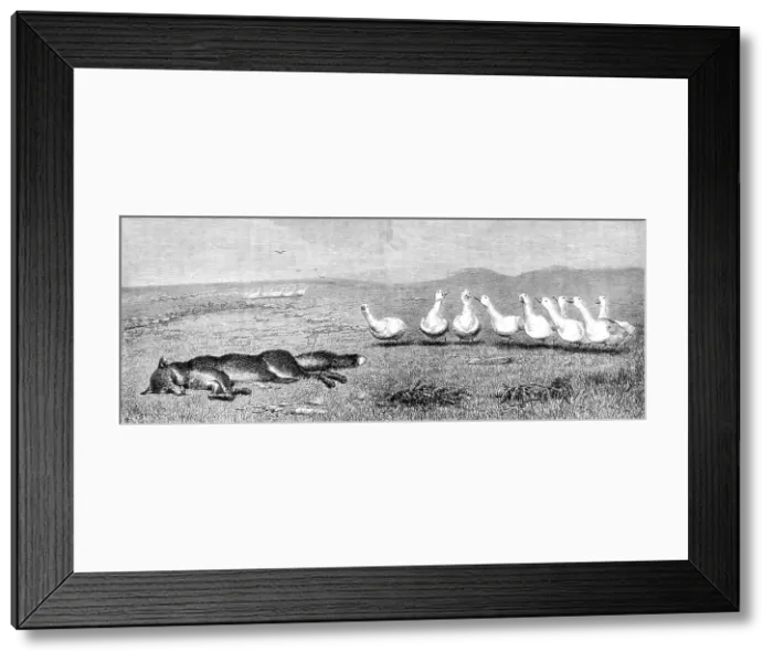 Framed Print : A Game of Fox and Geese, by B. Riviere, 1870. Creator: Unknown