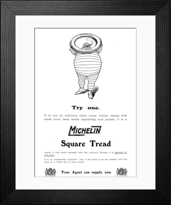Framed Print : Michelin Square Tread, 1909. Creator: Unknown Framed Print : Michelin Square Tread, 1909. Creator: Unknown