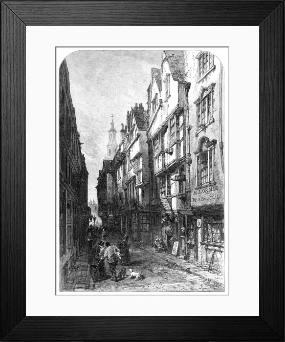Framed Print : Old London: Wych-Street, 1870. Creator: Unknown Framed Print : Old London: Wych-Street, 1870. Creator: Unknown