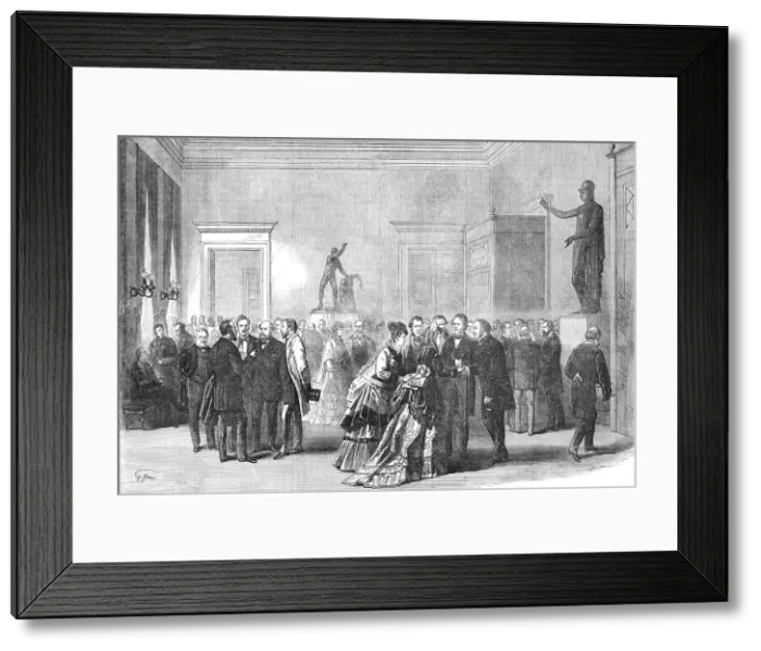 Framed Print : The Salle des Pas Perdus of the French Corps Legislatif, 1870. Creator: Unknown Framed Print : The Salle des Pas Perdus of the French Corps Legislatif, 1870. Creator: Unknown